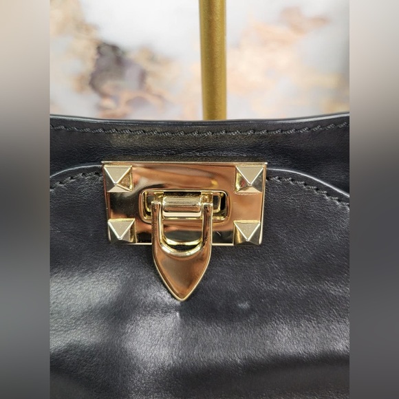 VALENTINO LEATHER ROCKSTUD SATCHEL - Picture 6 of 15